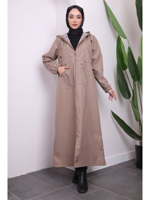 Vizon Kapüşonlu Fermuarlı Kap Vizon Kapüşonlu Fermuarlı Kap