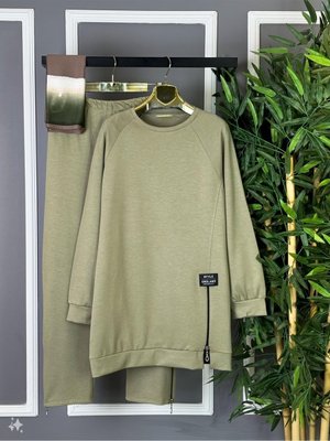 Fermuar Detaylı Kalite Oyhso Kumaş Kadın İkili Eşofman Spor Alt Üst Takım