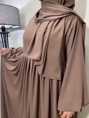 Nisa Model Elbise Ütü Sevmez İthal İpek Kumaş Harika Zeminli Süper Dökümlü Ferace