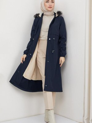 Allerli İçi Kürklü Bondit Mont Lacivert Allerli İçi Kürklü Bondit Mont Lacivert