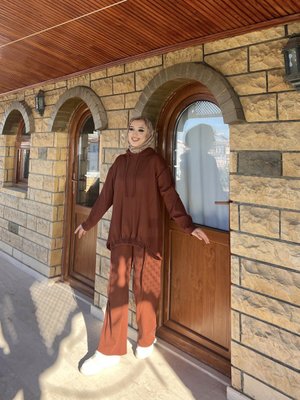 Kahverengi Beyza Kapüşonlu Takım Kahve Kahverengi Beyza Kapüşonlu Takım Kahve