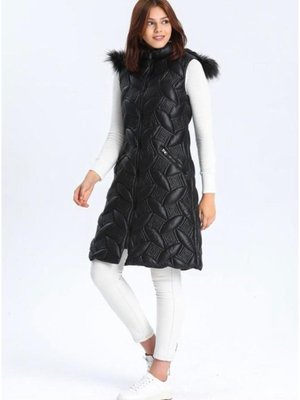 Şişme Kolsuz Kapitone Kapişonlu Yelek