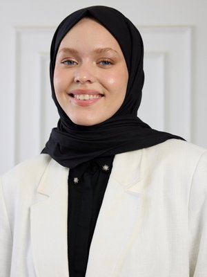 Siyah Pure Pamuk Şal