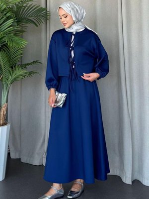 Bella Bağcıklı Etekli Scuba Takım Lacivert