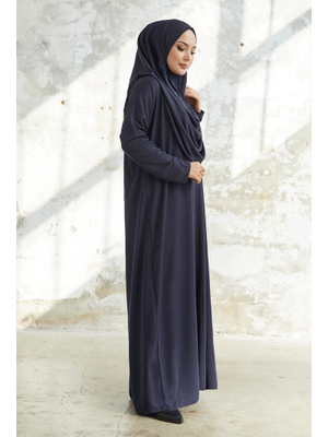Antrasit Tek Parça Namaz Elbisesi Antrasit Tek Parça Namaz Elbisesi