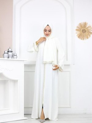 Ferace Abaya Uzun Tesetür Elbise