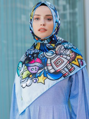 Şal Evi Uzay Twill Eşarp Renkli Şal Evi Uzay Twill Eşarp Renkli