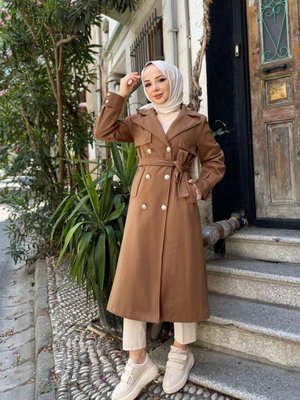 Kruvaze Kaşe Kaban / Taba