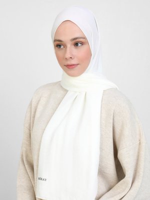 Kırık Beyaz Pamuk Cazz Şal