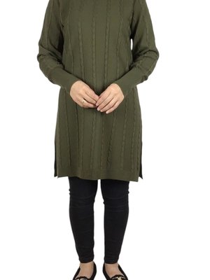 Kadın Standart Beden Uzun Spor Triko Tunik Kadın Standart Beden Uzun Spor Triko Tunik