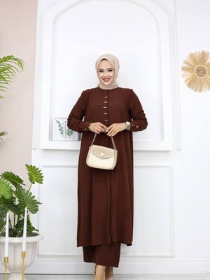 Tunik Pantolon Takım Özel Gün Davetler İçin Krep Kumaş