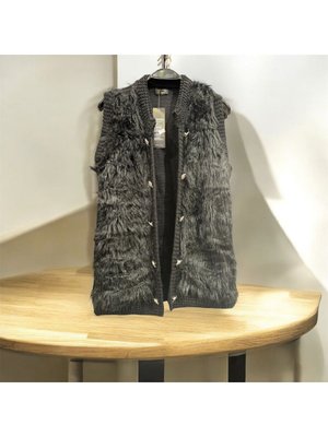 Tropez Peluşlu Örgü Yelek