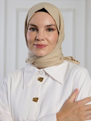 Taş Rengi Pure Pamuk Şal