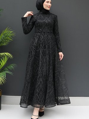 Şirin Abiye Elbise Siyah