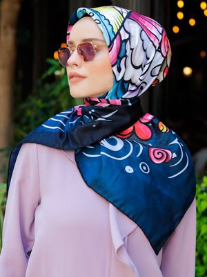 Şal Evi Dondurma Twill Eşarp Renkli Şal Evi Dondurma Twill Eşarp Renkli