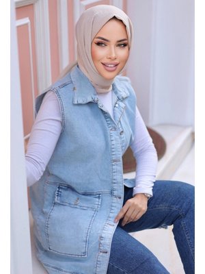 Buz Mavi Livel Kot Yelek