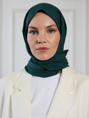 Orman Yeşili Pure Pamuk Şal