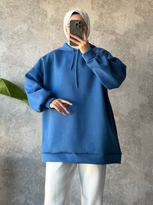 Extra Oversize İplik Kadın Sweatshirt 1beden