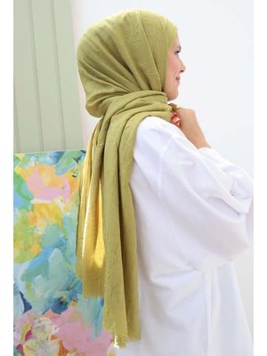 Yağ Yeşili Bambu Kraş Şal