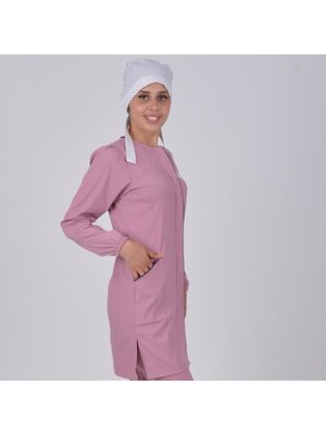 Pudra Soft Likra Hemşire Doktor Alt Üst Takım Üniforma