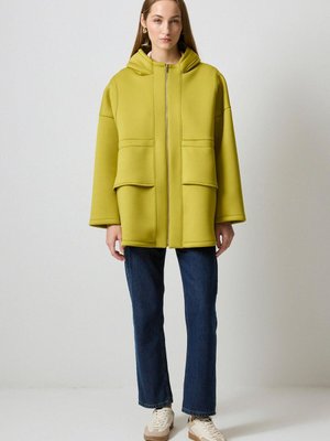 Kapüşonlu Puf Scuba Ceket