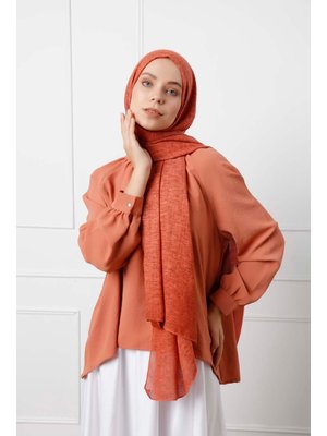 Kiremit Pamuklu Soft Şal