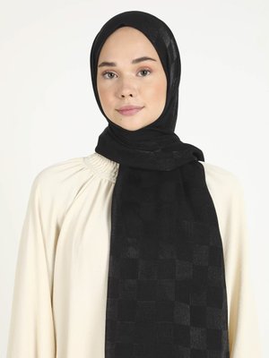 Siyah Dama Karla Şal