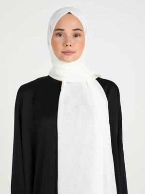Kırık Beyaz Dama Karla Şal
