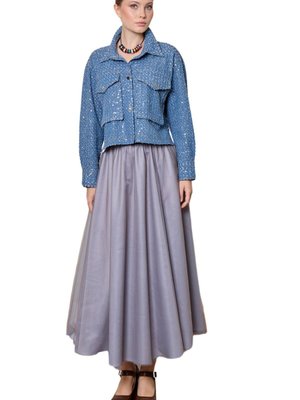 Julianna Beli Lastikli Daire Kloş Tül Etek Julianna Beli Lastikli Daire Kloş Tül Etek