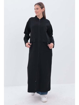 Siyah Cepli Hakim Yaka Büyük Beden Ferace