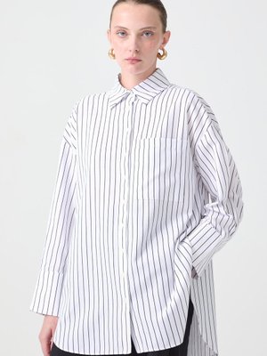 Çizgili Poplin Gömlek Çizgili Poplin Gömlek