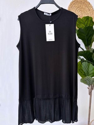 Tül Detay Tunik İçlik Siyah