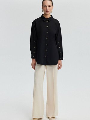 Gold Düğmeli Poplin Gömlek Gold Düğmeli Poplin Gömlek