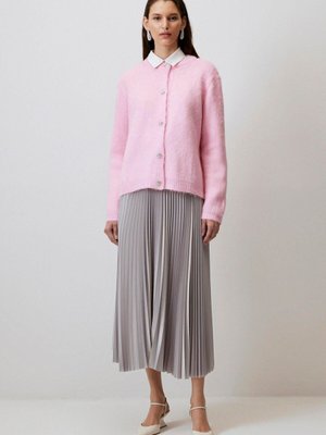 Düğme Detaylı Kısa Triko Hırka