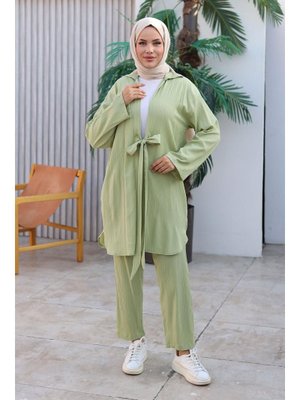 Mint Yeşili Bağlama Detaylı Kimono Takım Mint Yeşili Bağlama Detaylı Kimono Takım