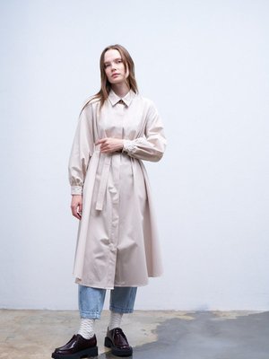 Volanlı Trençkot Bej