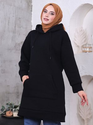 İplik Şardonlu İçi Pamuklu Sıcacık Tesettür Tunik