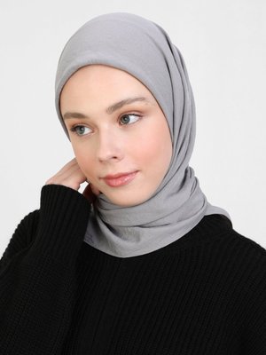 Gri Pamuk Cazz Eşarp