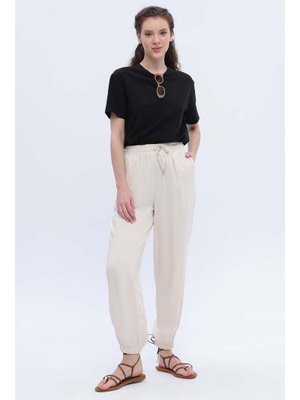 Ekru Jogger Pantolon