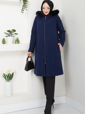 Büyük Beden Kışlık Kaşe Kaban Kapüşonlu Fermuarlı Büyük Beden Kışlık Kaşe Kaban Kapüşonlu Fermuarlı