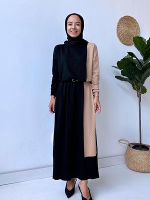 Dama Merserize Elbise Sütlü Kahve