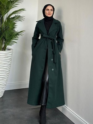 Savanna Astarlı Tam Boy Kaşe Kaban Zümrüt Savanna Astarlı Tam Boy Kaşe Kaban Zümrüt