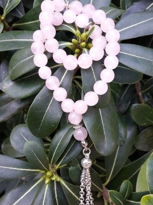 Pembe Kuvartz Doğal Taşlı (aşk) Tesbih