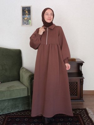 Iplik Fermuarlı Elbise