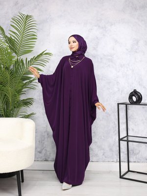 Yakalı Düğmeli Uzun Ferace Elbise Yakalı Düğmeli Uzun Ferace Elbise