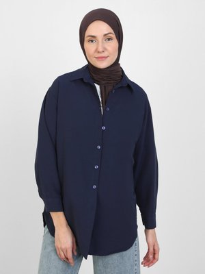 Lacivert Boyfriend Tunik