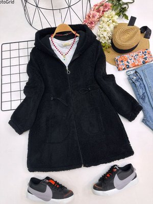 Peluş Fermuarlı Ceket
