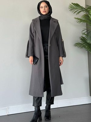 Vişhy Kaşe Kaban Gri