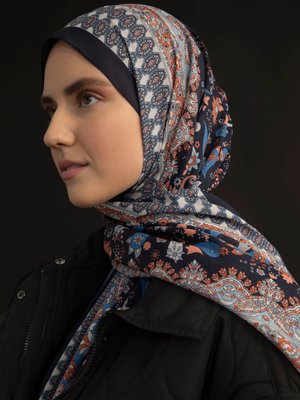 Cok Renkli Etnik Desenli Şal