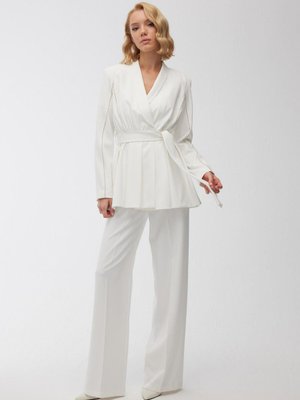 Yüksek Bel Palazzo Pantolon Ekru Yüksek Bel Palazzo Pantolon Ekru